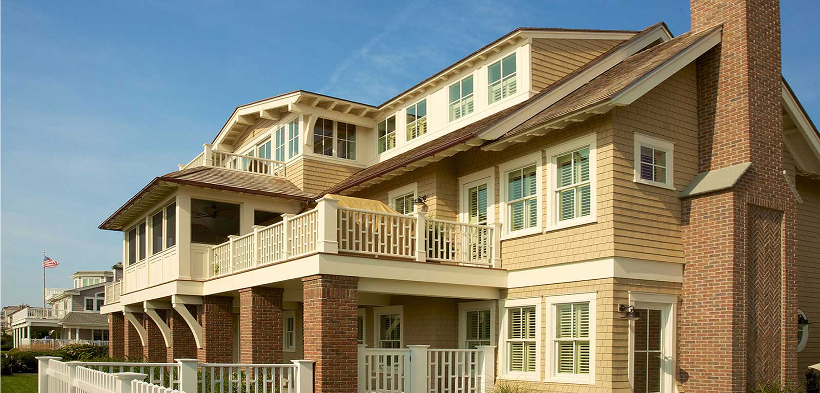 A large building with many windows and balconies.