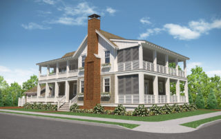 A rendering of the front of a house.
