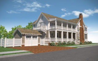 A rendering of the front of a house.